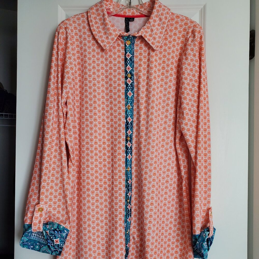 Aqua et Sol Beach Shirt Dress / Coverup